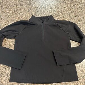 Athleta girl icebreaker‎ 1/2 zip top black thumb holes excellent condition sz S